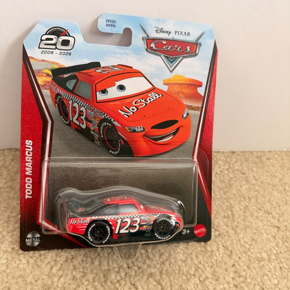 Disney Pixar Cars Todd Marcus No Stall 123 Diecast Metal Mattel DXV29 HHV86 Red
